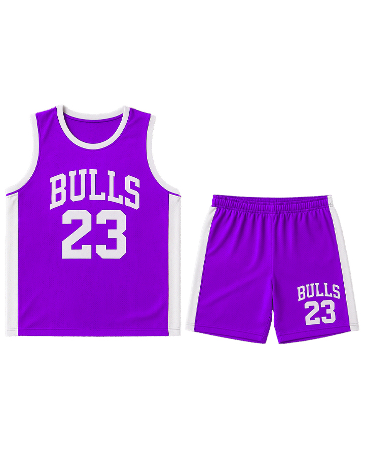 ست تاپ شلوارک Bulls (بنفش) کد 6032