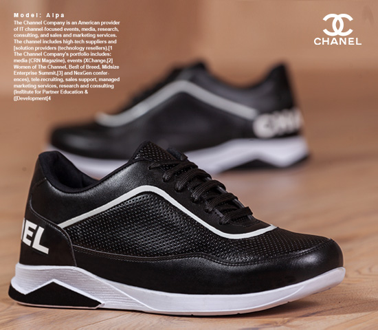کفش مردانه Chanel مدل Alpa (مشکی سفید)