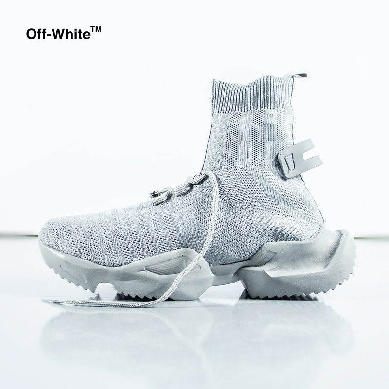 کفش-ساقدار-Off-white-مدل-socuring(طوسی)