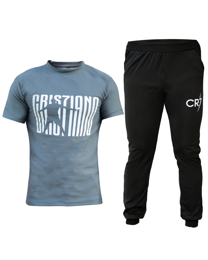 ست-تیشرت-شلوار-مردانه-مدل-CR7-(طوسی)
