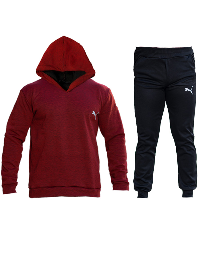 ست-سویشرت-شلوار-puma-مدل-Donir-(زرشکی)