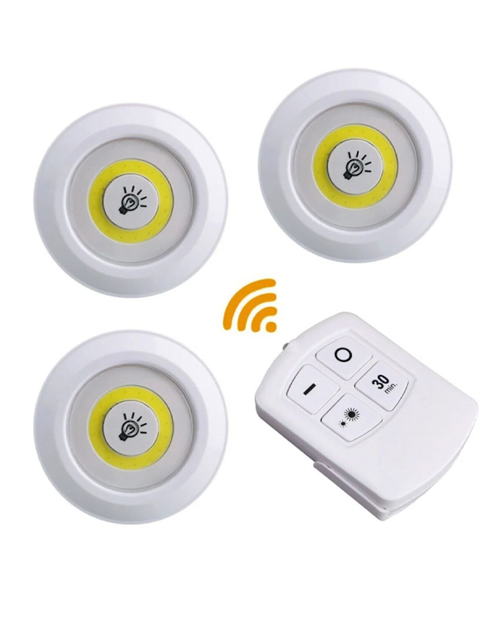 چراغ-LED-سه-تایی-ریموت-دار--کد-6019
