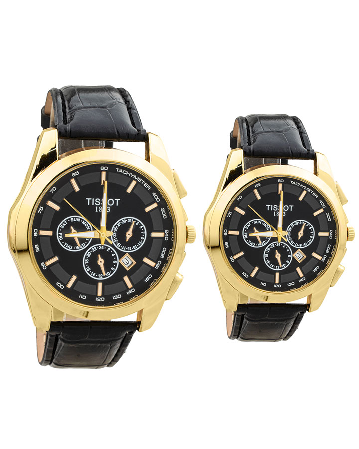 ست-ساعت-مچی-مدل-tissot-(مشکی-طلایی)-کد-6073