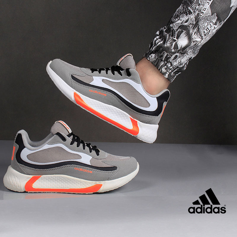 کفش مردانه adidasمدل ukabed( طوسی نارنجی)
