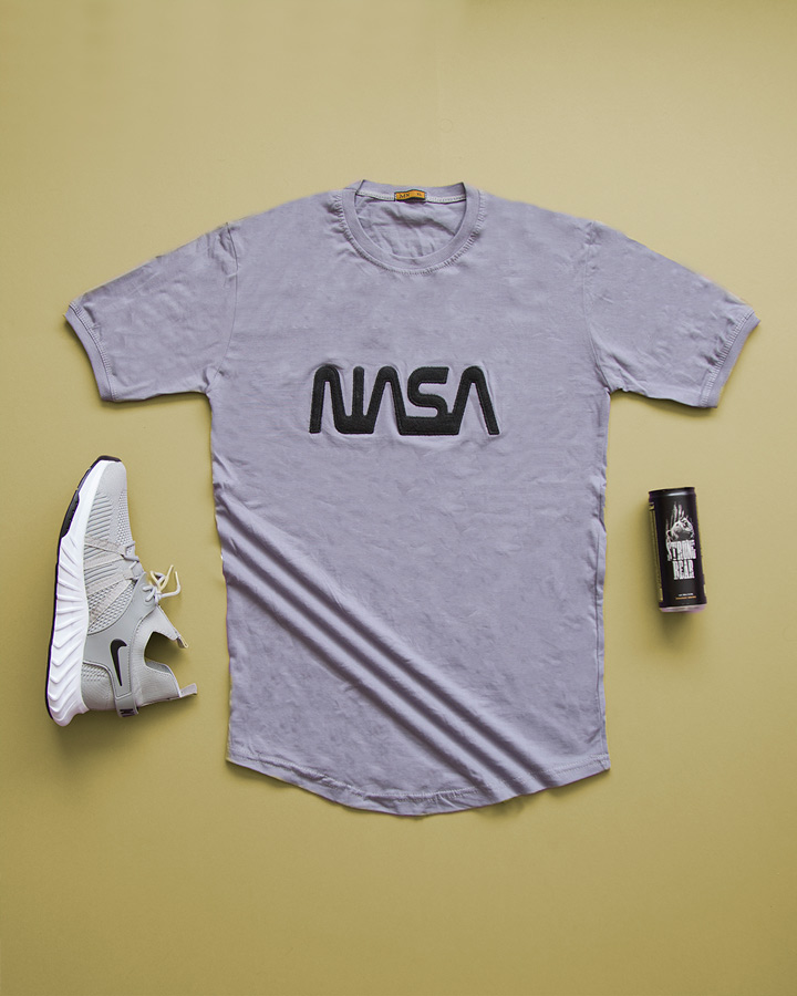 تیشرت مردانه مدل NASA (طوسی)